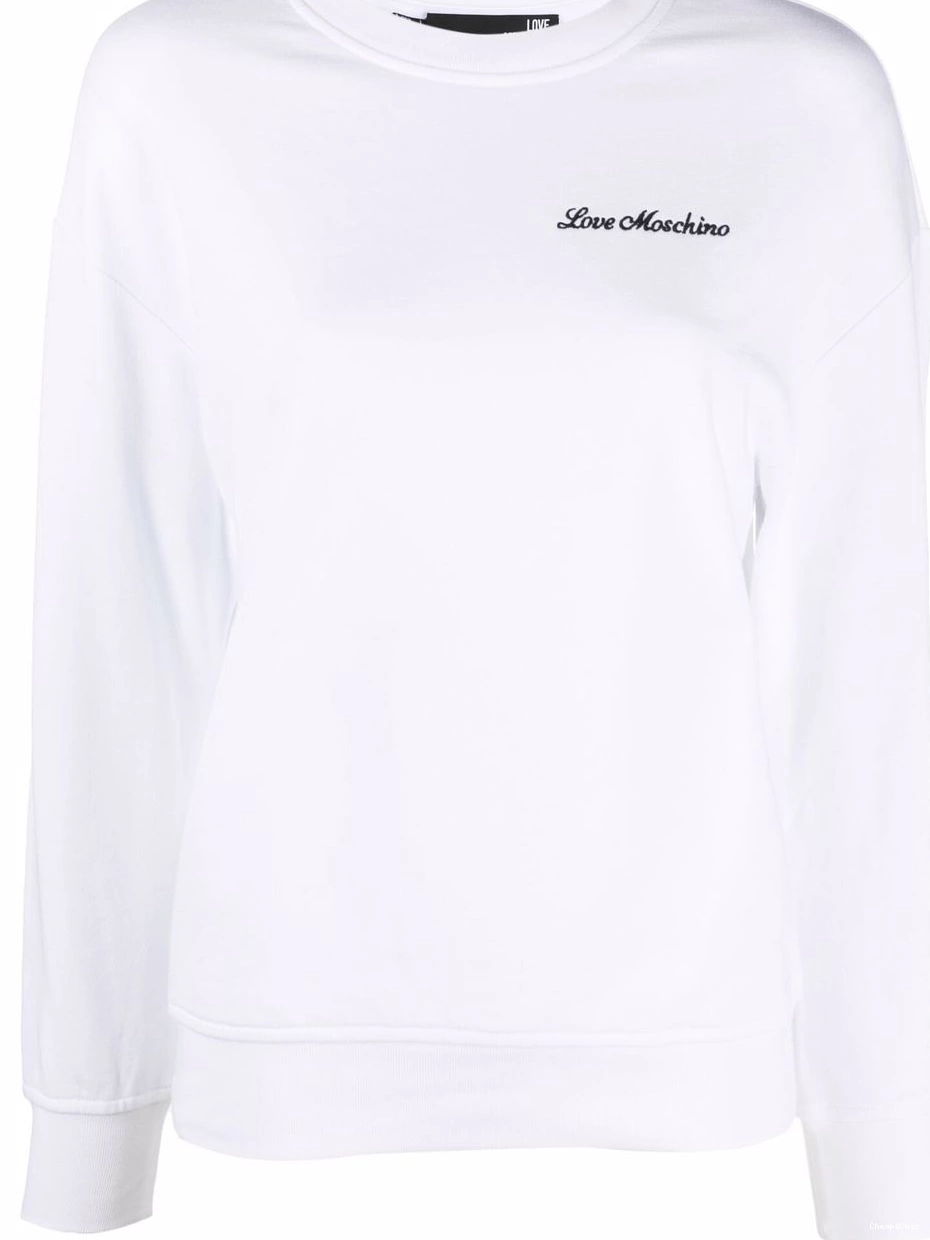 crew Women Moschino sweatshirt neck Love heart-detail 0416